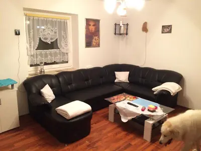 Ein Sitzbereich in der Unterkunft Haus Johanna