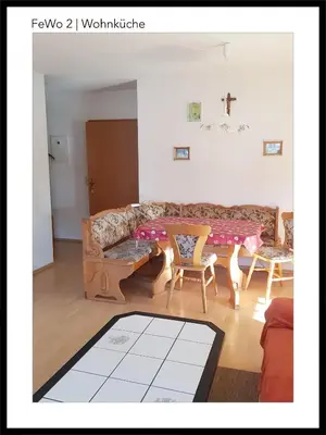 Ein Sitzbereich in der Unterkunft Schwaigerhof