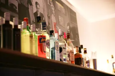 Getränke in der Unterkunft Auwald Hotel