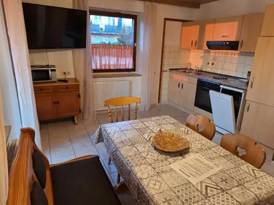 Küche/Küchenzeile in der Unterkunft Ferienwohnung Sirch