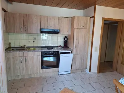 Küche/Küchenzeile in der Unterkunft Ferienwohnung Sirch