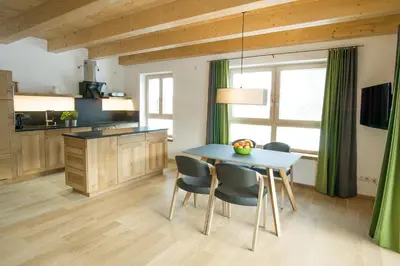 Küche/Küchenzeile in der Unterkunft Ferienwohnung In den Bergen