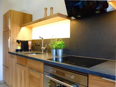 Küche/Küchenzeile in der Unterkunft Ferienwohnung In den Bergen