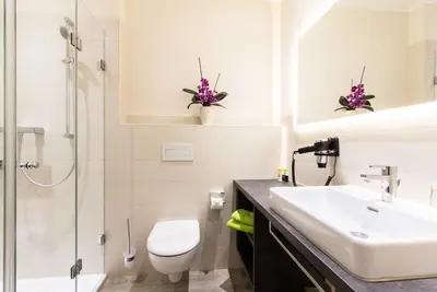 Ein Badezimmer in der Unterkunft Wasmayr Hof