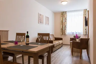Ein Sitzbereich in der Unterkunft Wasmayr Hof