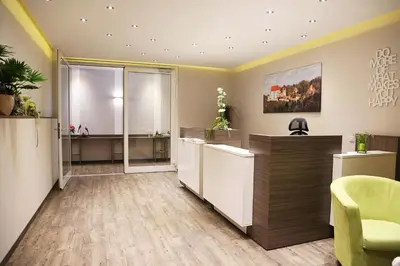 Lobby/Rezeption in der Unterkunft Wasmayr Hof