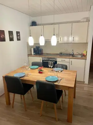 Küche/Küchenzeile in der Unterkunft Ferienwohnung am Walchensee