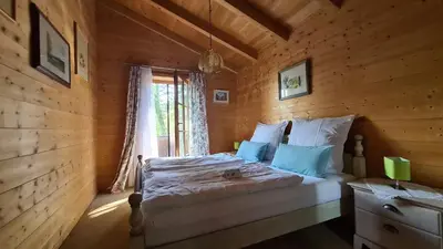 Ein Bett oder Betten in einem Zimmer der Unterkunft Ferienwohnung Elisabeth