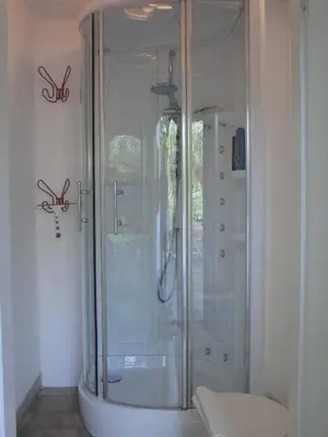 Ein Badezimmer in der Unterkunft Ferientraum Kobellstrasse