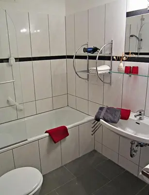 Ein Badezimmer in der Unterkunft Hotel zum Zauberkabinett