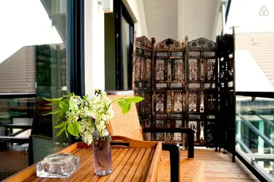 Ein Balkon oder eine Terrasse in der Unterkunft Immas Welt