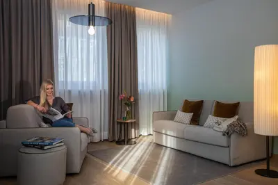 Ein Sitzbereich in der Unterkunft OneBavariaHomes