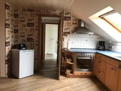 Küche/Küchenzeile in der Unterkunft Ferienwohnung Krallert