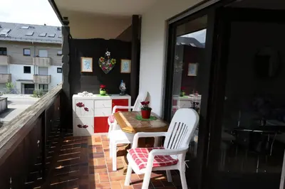 Ein Balkon oder eine Terrasse in der Unterkunft Apartment Anastasia