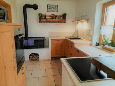 Küche/Küchenzeile in der Unterkunft Ferienwohnung Lorenz