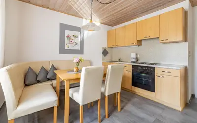 Küche/Küchenzeile in der Unterkunft Ferienwohnung Schnappenblick