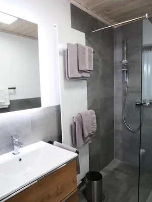 Ein Badezimmer in der Unterkunft Ferienwohnung Schnappenblick