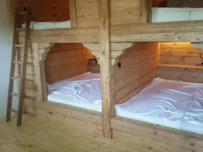 Ein Bett oder Betten in einem Zimmer der Unterkunft Historisches Pfarrhaus Nähe Schloss Neuschwanstein