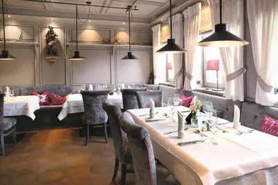 Ein Restaurant oder anderes Speiselokal in der Unterkunft Sepperlwirt