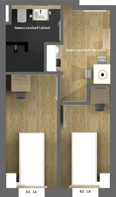 Grundriss der Unterkunft easy sleep Apartmenthotel