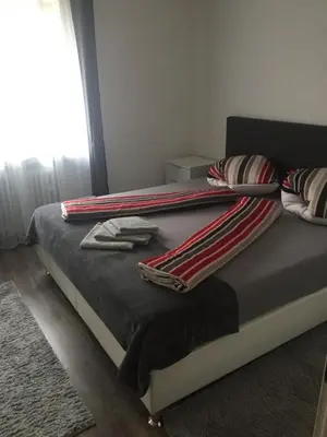 Ein Bett oder Betten in einem Zimmer der Unterkunft Augsburger Apartment