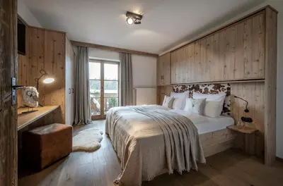 Ein Bett oder Betten in einem Zimmer der Unterkunft Hussnhof Farm Lodge