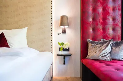 Ein Bett oder Betten in einem Zimmer der Unterkunft Eriks Hotel