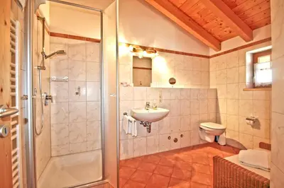 Ein Badezimmer in der Unterkunft Ferienwohnungen Wanderparadies Bauernhof