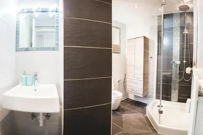 Ein Badezimmer in der Unterkunft Ferienwohnung Alpi