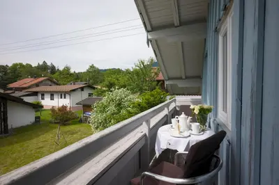 Ein Balkon oder eine Terrasse in der Unterkunft Landhaus Kaiserblick