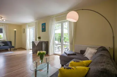 Ein Sitzbereich in der Unterkunft Landhaus Kaiserblick