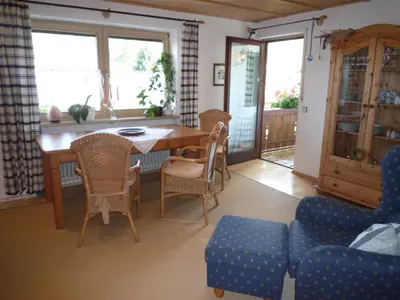 Ein Sitzbereich in der Unterkunft Landhaus Lotte