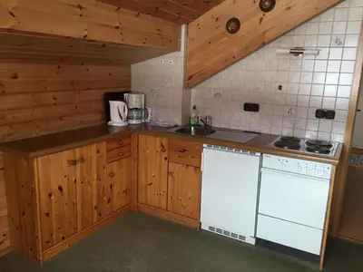 Küche/Küchenzeile in der Unterkunft Zum Bergbauer