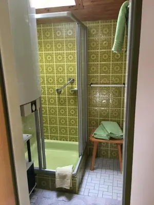 Ein Badezimmer in der Unterkunft Zum Bergbauer