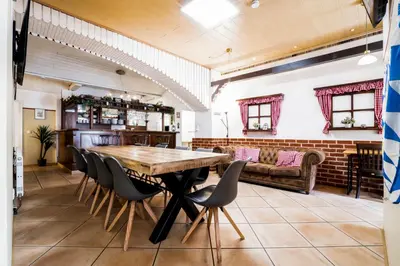 Ein Sitzbereich in der Unterkunft Casa BARvaria