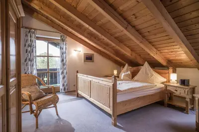 Ein Bett oder Betten in einem Zimmer der Unterkunft Mit einem Traumblick App 37