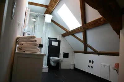 Ein Badezimmer in der Unterkunft Lechwirt