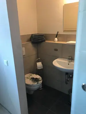 Ein Badezimmer in der Unterkunft Pension Stamperl Bar