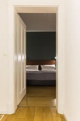 Ein Bett oder Betten in einem Zimmer der Unterkunft Vier Zimmer