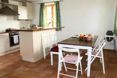Küche/Küchenzeile in der Unterkunft Saliterhof