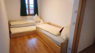 Ein Sitzbereich in der Unterkunft Saliterhof