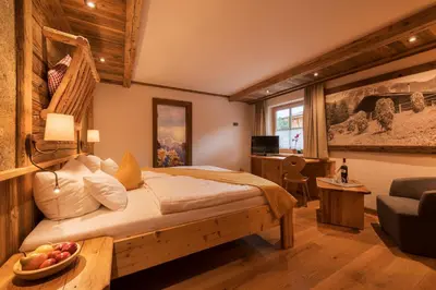 Ein Bett oder Betten in einem Zimmer der Unterkunft Gröbl-Alm