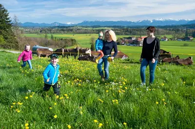 Kinder, die in der Unterkunft Berghof Heger übernachten