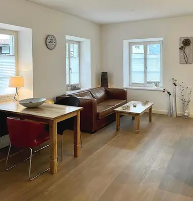 Ein Sitzbereich in der Unterkunft Palazzo Exclusiv Appartment