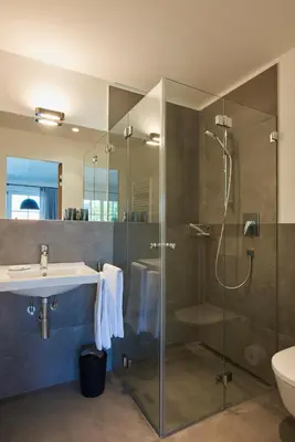 Ein Badezimmer in der Unterkunft Ferienwohnungen am Lochbach