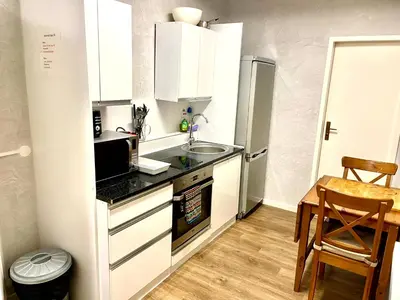 Küche/Küchenzeile in der Unterkunft Munich Aparthotel