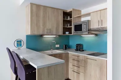 Küche/Küchenzeile in der Unterkunft Stellaris Apartment Hotel