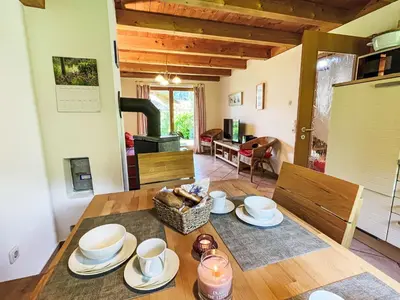 Ein Sitzbereich in der Unterkunft Holiday Home Chalet Chiemsee by Interhome