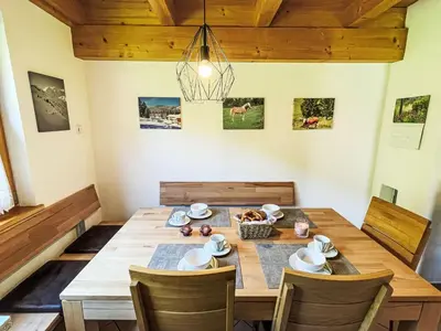Ein Sitzbereich in der Unterkunft Holiday Home Chalet Chiemsee by Interhome