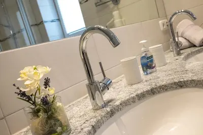 Ein Badezimmer in der Unterkunft Ferienhaus Villa Alpenpanorama